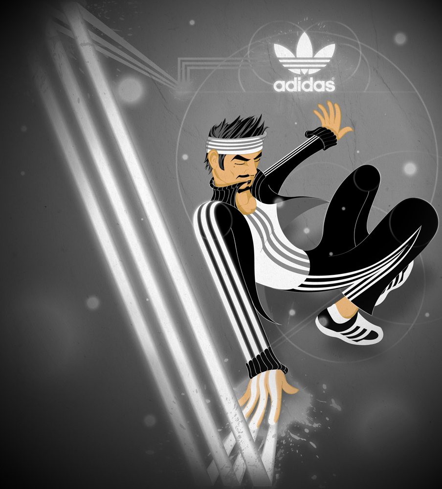This one was created for the Adidas Fingerpaint contest on DA. Very fun and experimental. Created in Illustrator and Photoshop.