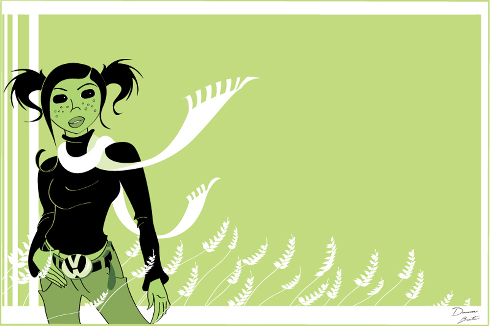 This was the original used for the autumn panel. Based on an art trade with a Deviant art artist. Where we drew one of each other's work. Created in Illustrator.